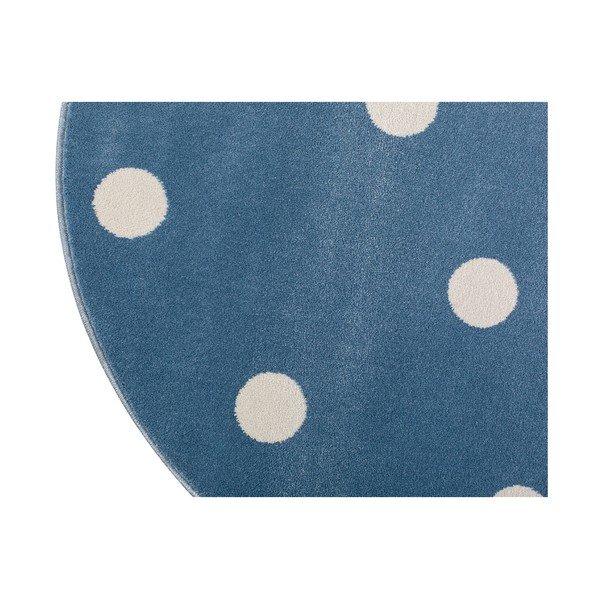 Zils apaļš paklājs ar punktiņiem KICOTI Blue, ø 100 cm-image-3