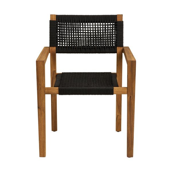 Melns masīvkoka dārza krēsls Anzio – House Nordic-image-2