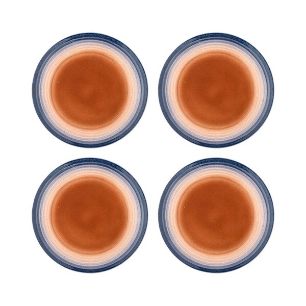 Zili/oranži deserta akmensmasas šķīvji (4 gab.) ø 20,5 cm Tatum – Bloomingville