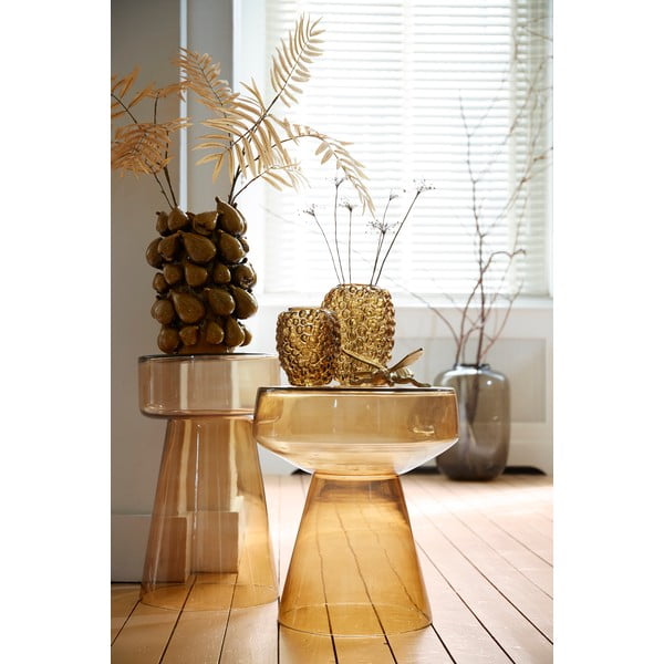 Stikla apaļš sānu galdiņš ø 30 cm Dakwa – Light & Living-image-2