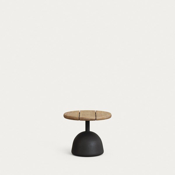 Apaļš dārza kafijas galdiņš ar akācijas koka galda virsmu ø 43 cm Saura – Kave Home-image-1