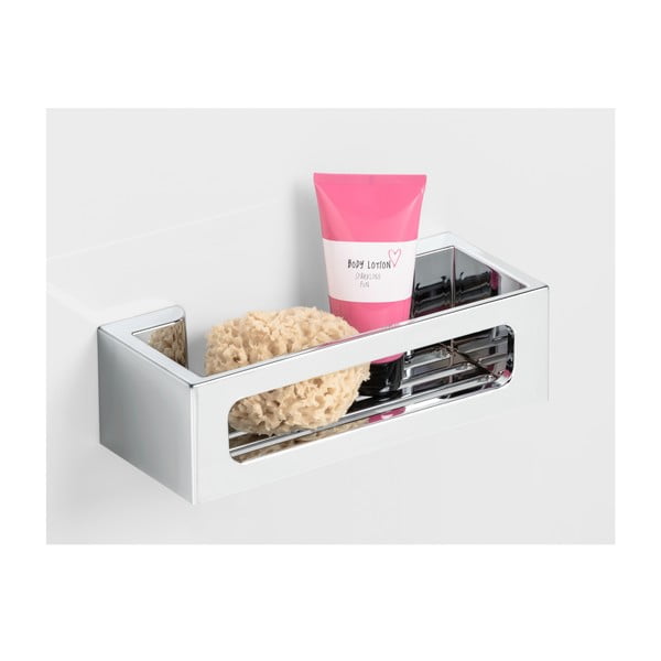 Pašturošs plastmasas vannas istabas plaukts sudraba krāsā Bralia – Wenko-image-1