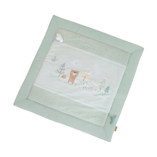 Gaiši zaļš bērnu rotaļu paklājiņš 100x100 cm Woodland Buddies – Roba