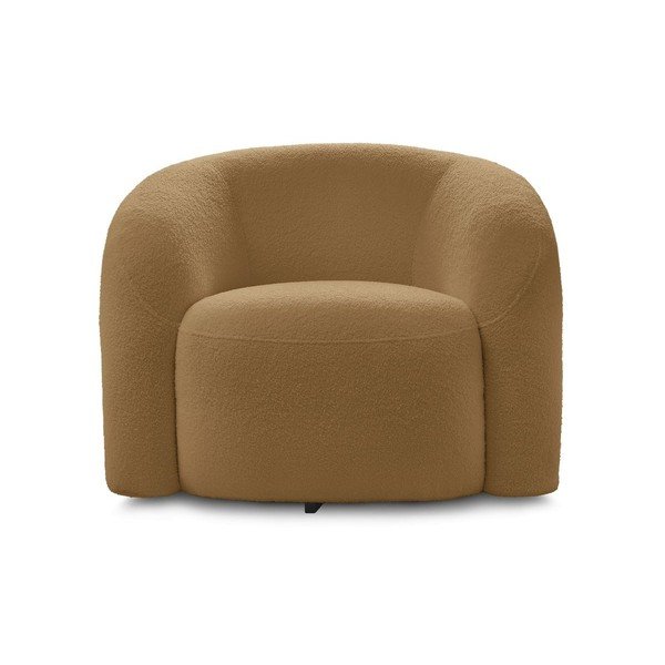 Sinepju dzeltens grozāms atpūtas krēsls no buklē auduma Elina – Bobochic Paris-image-3