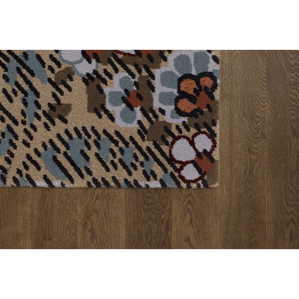 Brūns vilnas paklājs 200x300 cm Paisley – Agnella-image-3