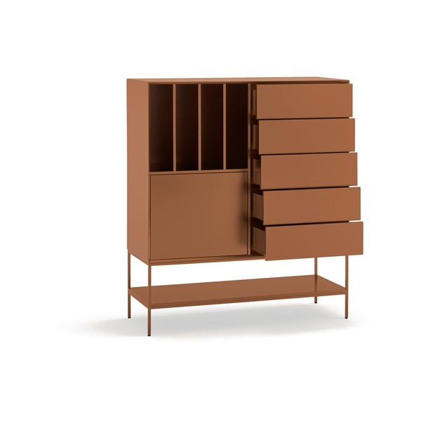 Ķieģeļu sarkans skapītis 120x140x45 cm Platt – Teulat-image-4