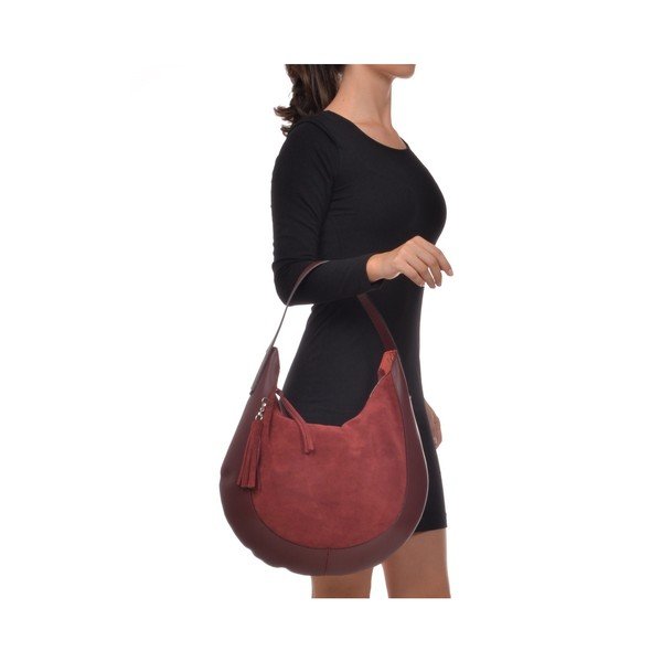 Isabella Rhea Moon Vino bordo ādas rokassoma-image-2