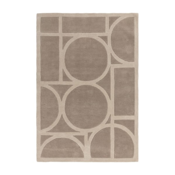 Gaiši brūns vilnas paklājs 200x290 cm Metro Taupe – Asiatic Carpets
