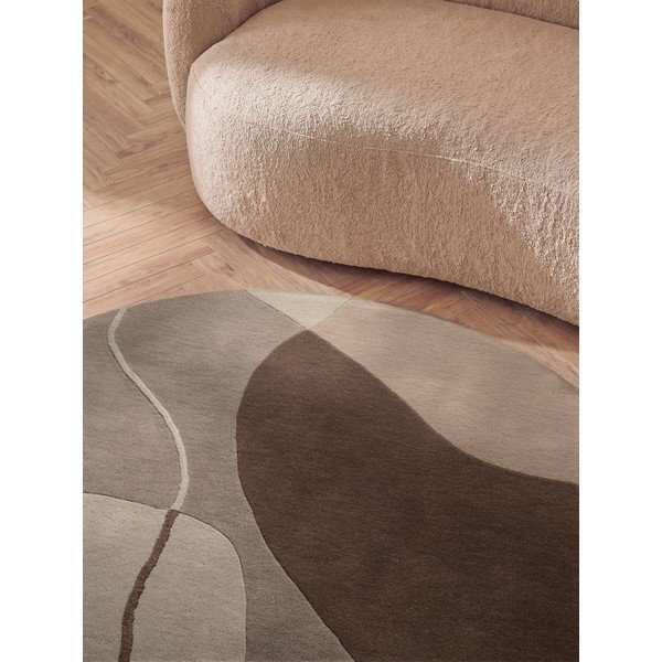 Brūns vilnas apaļš paklājs ø 160 cm Muse – Villeroy&Boch-image-2