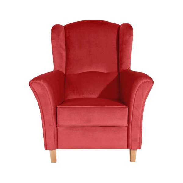 Ķieģeļu sarkans atzveltnes krēsls Max Winzer Agnetha Suede-image-1