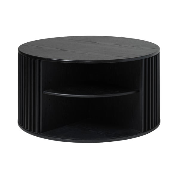 Melns apaļš žurnālgaldiņš ø 85 cm Siena – Unique Furniture-image-4