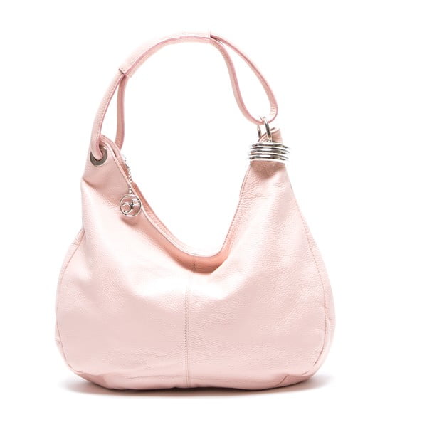 Ādas somiņa, rozā krāsā