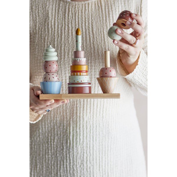 Masīvkoka riņķu piramīda Celebrate – Bloomingville Mini-image-2