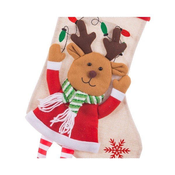 Tekstila Ziemassvētku zeķe Reindeer – Casa Selección-image-1