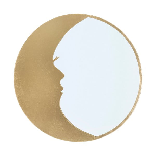 Sienas spogulis ar zelta krāsas detaļām Mauro Ferretti Moon, ø 72,5 cm
