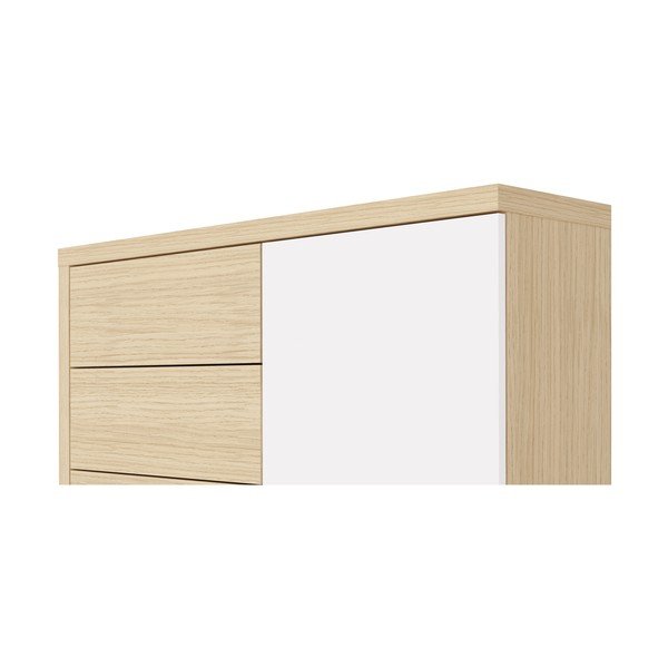 Balts ozolkoka imitācijas skapis 113x113 cm Hugo – TemaHome-image-1