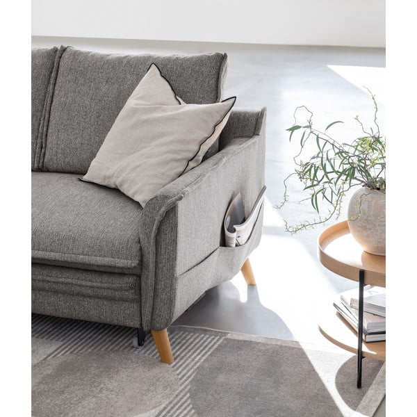 Pelēks salokāms stūra dīvāns (ar kreiso stūri) Charming Charlie – Miuform-image-4