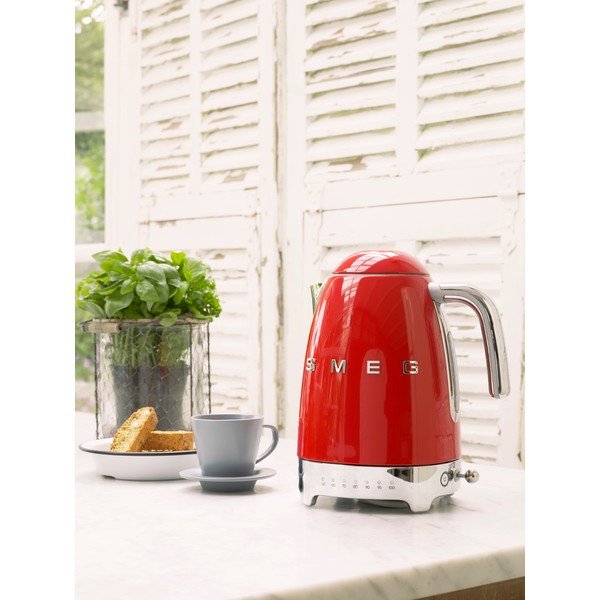 Sarkana nerūsējošā tērauda elektriskā tējkanna 1,7 l Retro Style – SMEG-image-3