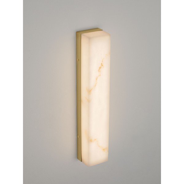 Balta/misiņa krāsas LED sienas lampa ar akmens imitāciju Shado – Nova Luce-image-2