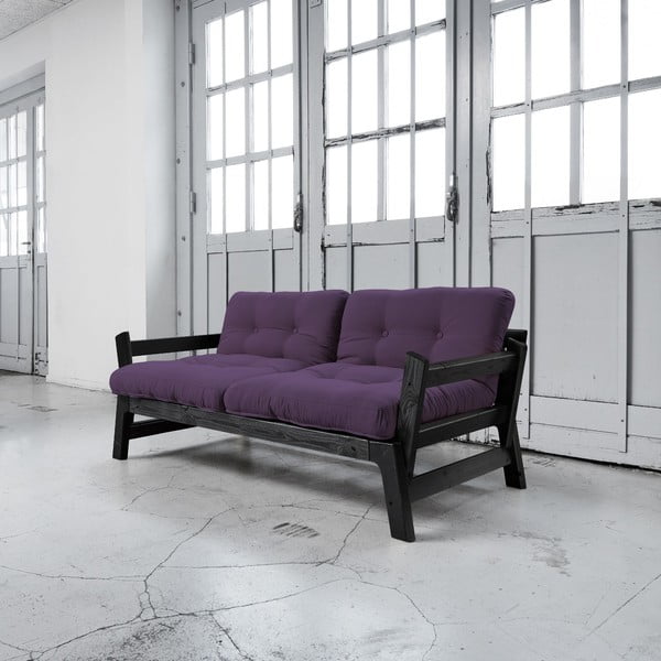 Dīvāns gulta Karup Step Black/Purple