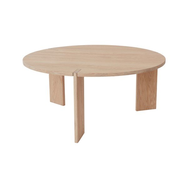 Dabīga toņa ozola masīvkoka apaļš žurnālgaldiņš ø 90 cm Oy – OYOY Living Design