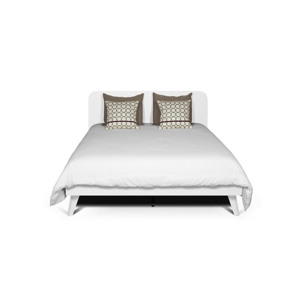 Balta divguļamā gulta ar redelēm 180x200 cm Mara – TemaHome