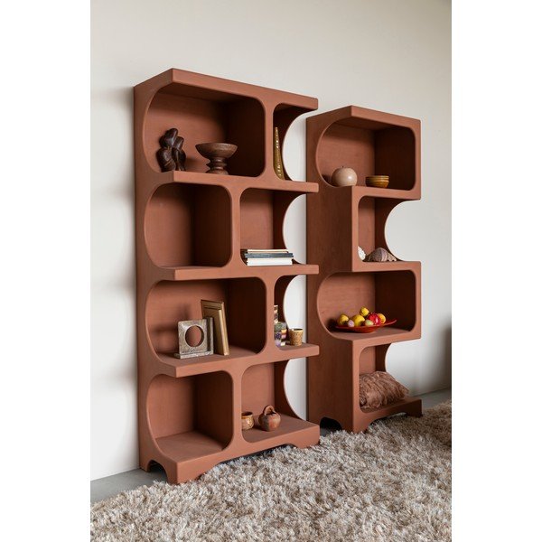 Terakotas oranžs grāmatplaukts 85x180x37 cm Dundee – Dutchbone-image-1