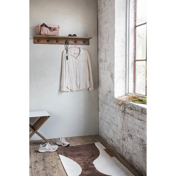 Brūns ozola masīvkoka sienas pakaramais ar plauktu 90 cm Showcase – Mette Ditmer Denmark-image-1