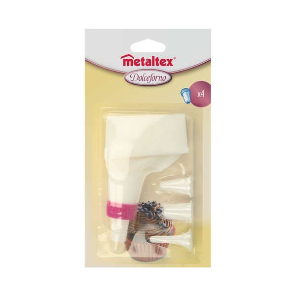 Dekorēšanas maisiņš ar 4 uzgaļiem Metaltex Cake Decor-image-1