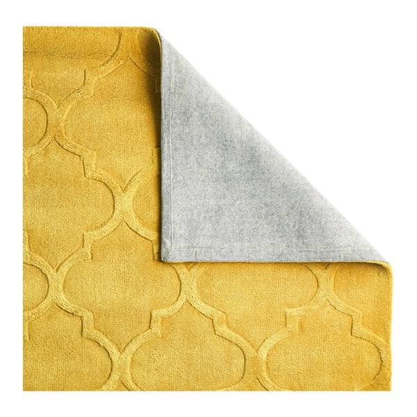 Dzeltens ar rokām darināts paklājs Think Rugs Hong Kong Puro Yellow, 120 x 170 cm-image-3