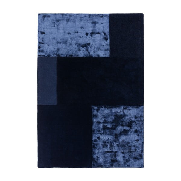 Tumši zils paklājs Asiatic Carpets Tate Tonal Textures, 160 x 230 cm