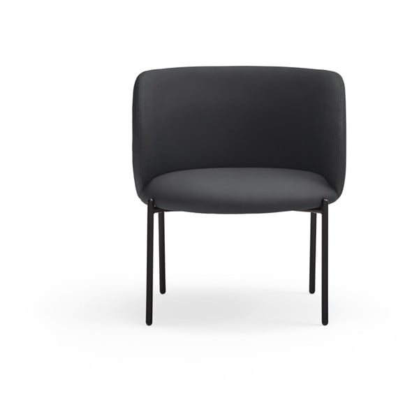 Melns mākslīgās ādas krēsls Mogi – Teulat-image-2