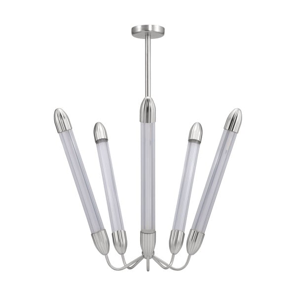 Sudraba krāsas tērauda piekaramā lampa ar stikla abažūru ø 86 cm Lemon Squeeze – UMAGE