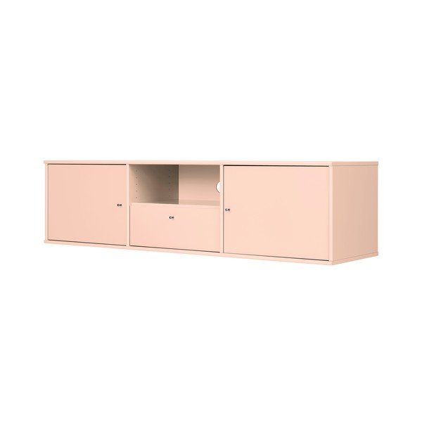 Gaiši rozā TV galdiņš 161x42x45 cm Mistral – Hammel Furniture-image-1