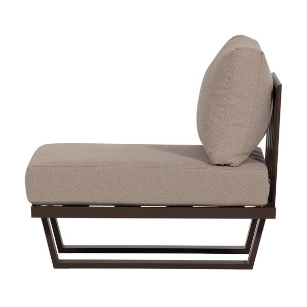 Brūns metāla/polsterēts dārza atpūtas krēsls Bear – WOOOD-image-3