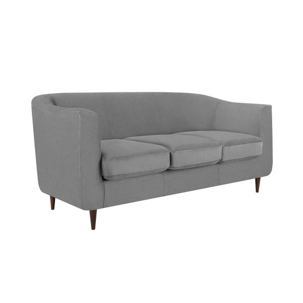 Pelēks samta dīvāns Kooko Home Glam, 175 cm-image-3