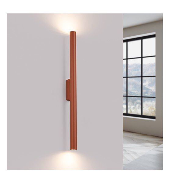 Ķieģeļu sarkana sienas lampa Fideus – Sollux-image-1