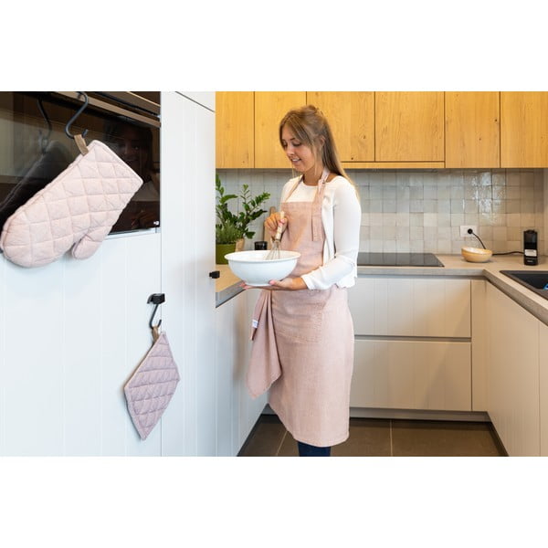 Rozā kokvilnas priekšauts Tiseco Home Studio-image-1