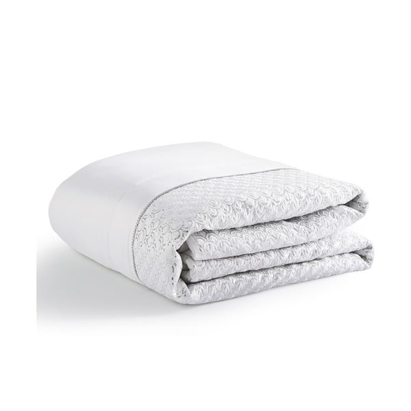 Balts stepēts gultas pārklājs no mikrosatīna 240x260 cm Deco Sequin – Catherine Lansfield-image-2