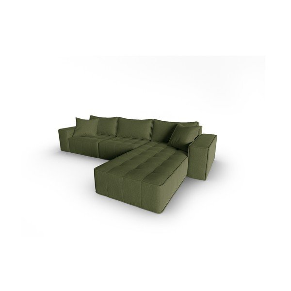 Zaļš stūra dīvāns (ar labo stūri) Mike – Micadoni Home-image-3