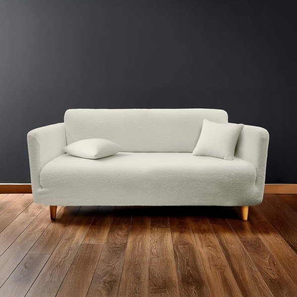 Krēmkrāsas uzvelkams pārvalks dīvānam 3 sēdvietām Laina – douceur d'intérieur