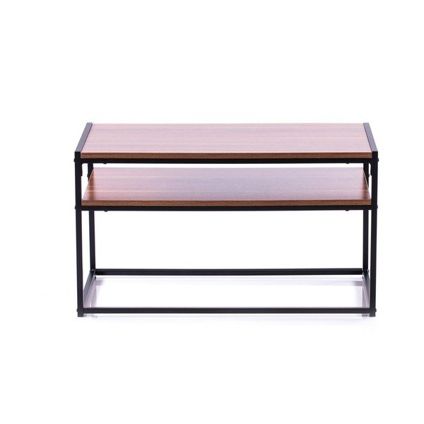Brūns žurnālgaldiņš ar valrieksta koka imitācijas galda virsmu 40x80 cm Pjan – Homede-image-2