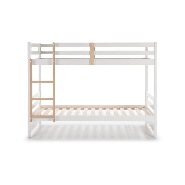 Balta/dabīga toņa divstāvu bērnu gulta 90x190 cm Sami – Marckeric