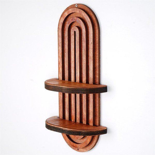 Gaiši sarkans daudzlīmeņu sienas plaukts 20 cm Raf – Kalune Design-image-2