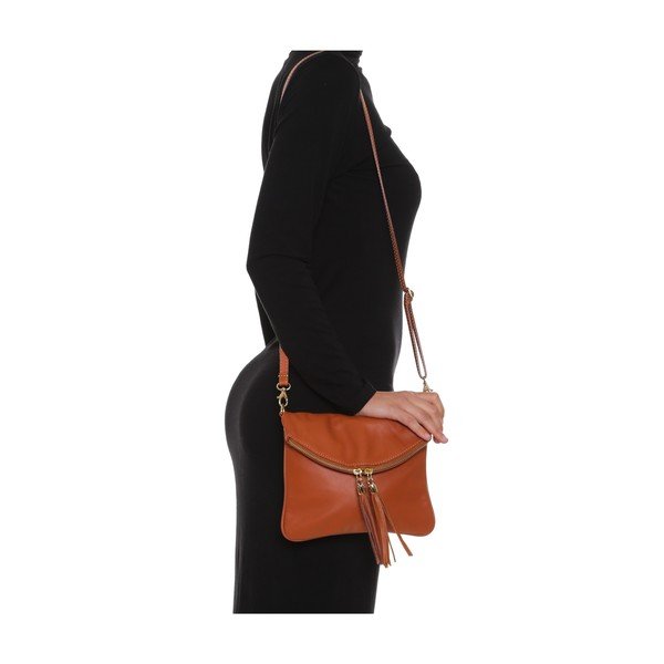 Ādas rokassoma Anna Luchini 202 Cognac-image-4