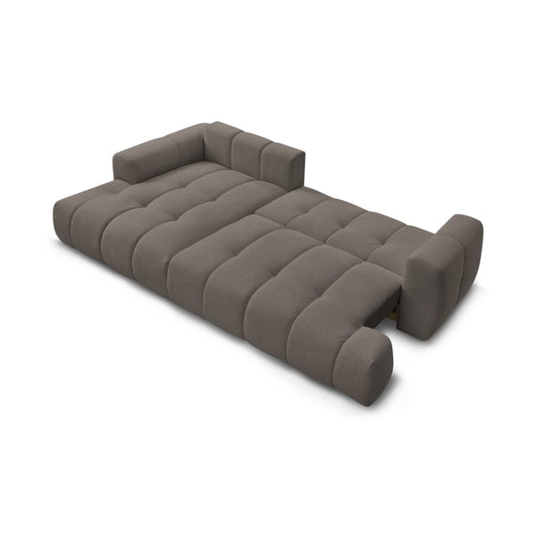 Pelēkbrūns salokāms/ar uzglabāšanas vietu stūra dīvāns (ar kreiso stūri/ar zvilni) Fuji – Bobochic Paris-image-4