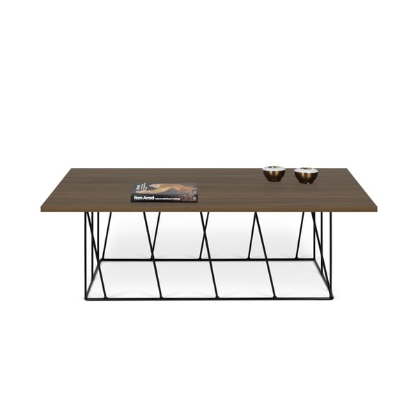 Žurnālgaldiņš ar valriekstu virsmu un melnām kājām TemaHome Helix-image-2