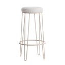 Krēmkrāsas polsterēta bāra taburete (sēdekļa augstums 73 cm) Alice – Light & Living