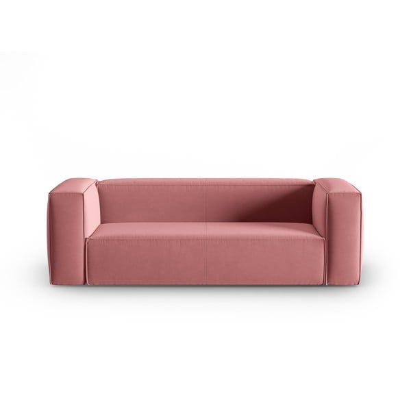Rozā samta dīvāns 200 cm Mackay – Cosmopolitan Design