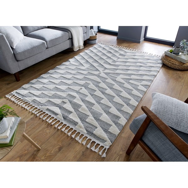 Krēmkrāsas un pelēks paklājs Flair Rugs Hampton, 120 x 170 cm-image-4
